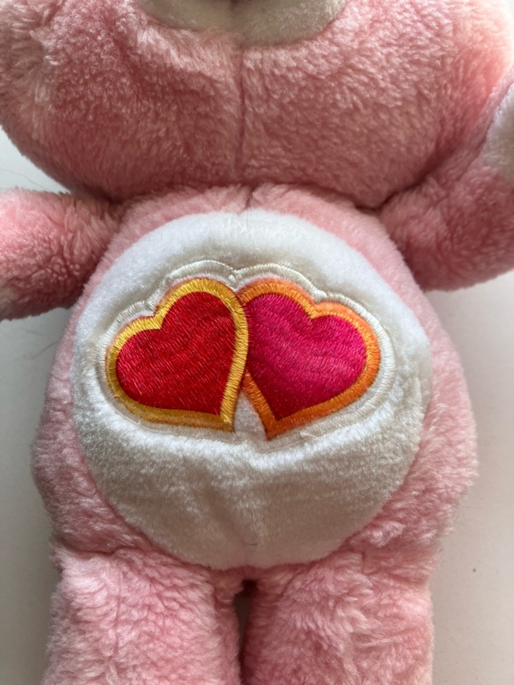 Care Bears Vintage 1983 Love A lot Bear Plush Pink Hearts Kenner Stuffed Toy 13โ - Picture 3 of 9